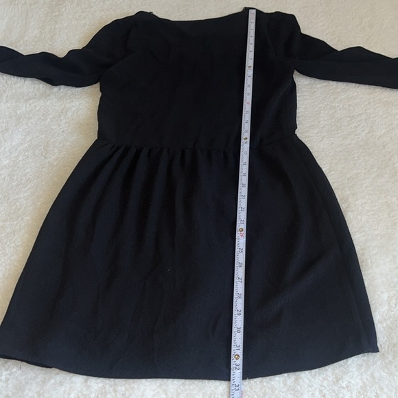 Sézane Black Wrap-Style Long Sleeve Dress‎ Size 34 (XS) - Picture 5 of 11